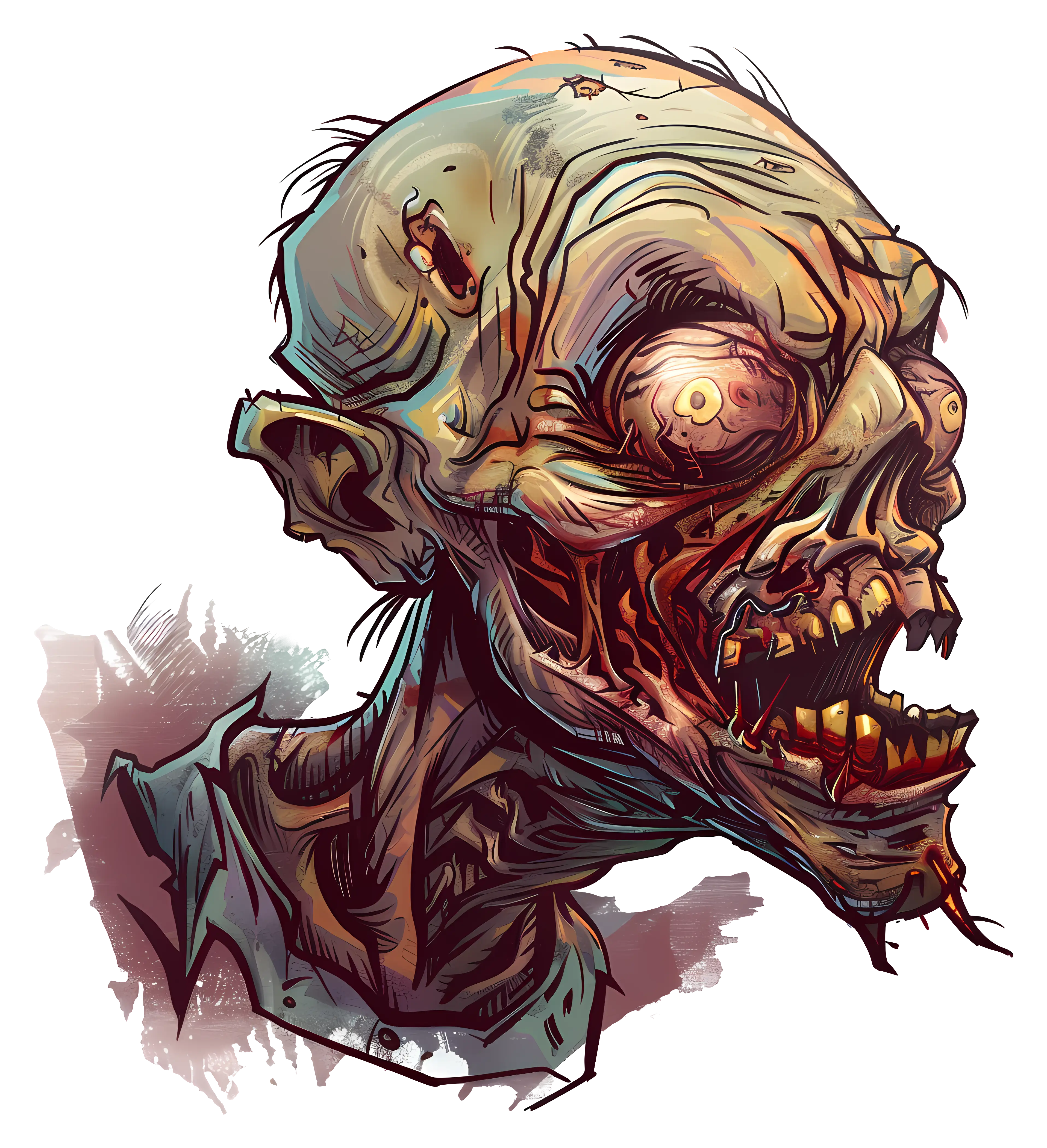 Creepy Zombie Character