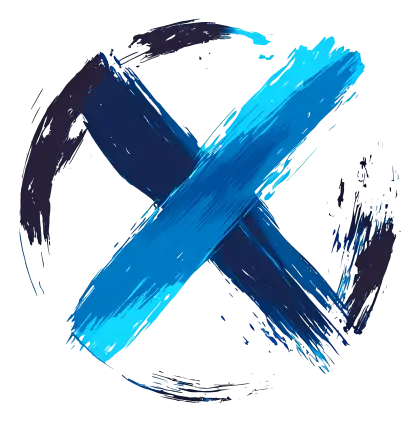 Blue X Symbol