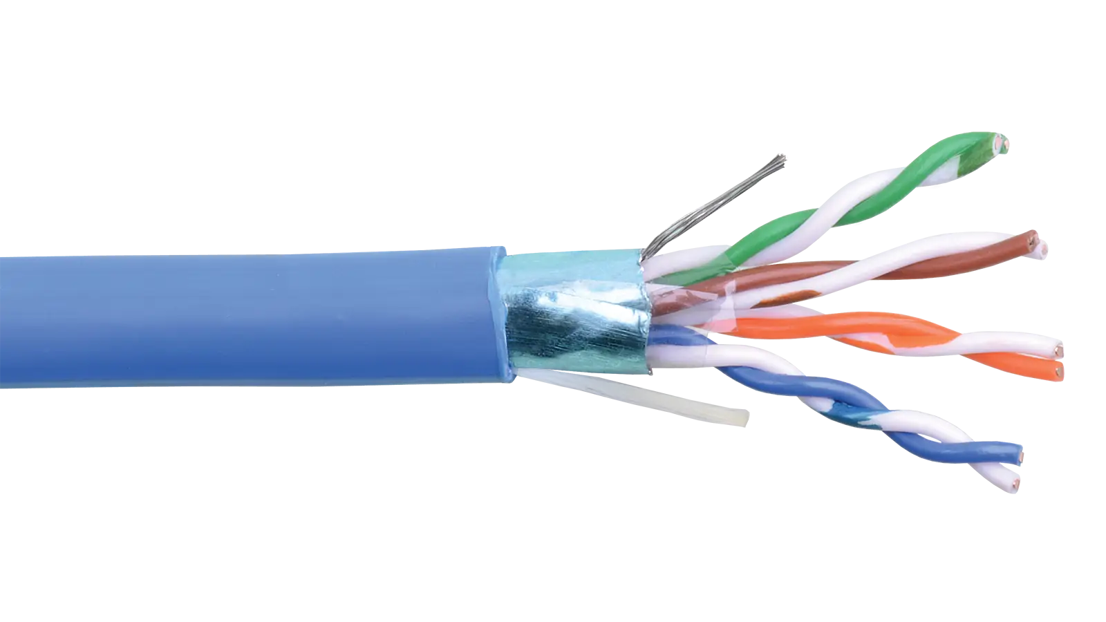 Blue Ethernet Cable with Internal Wiring