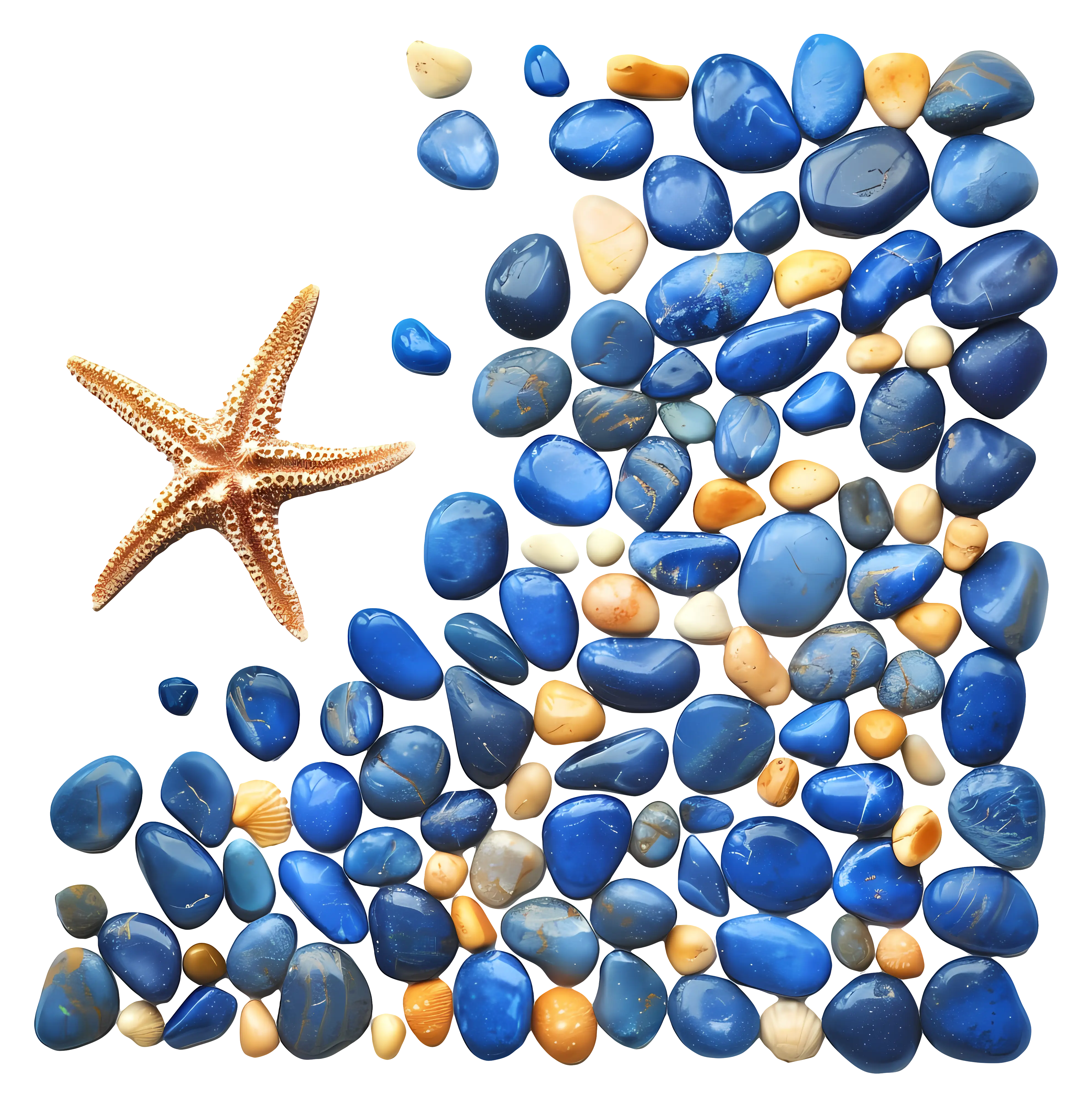 Blue Stones with Starfish