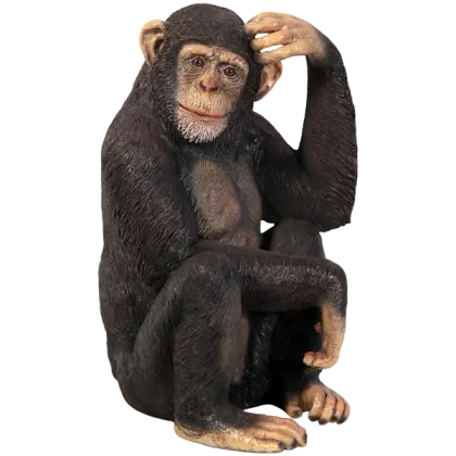 Realistic Sitting Chimpanzee