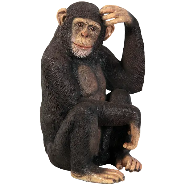 Realistic Sitting Chimpanzee