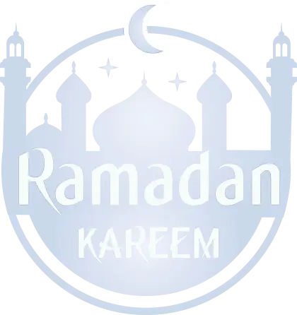 Light Blue Ramadan Kareem Illustration