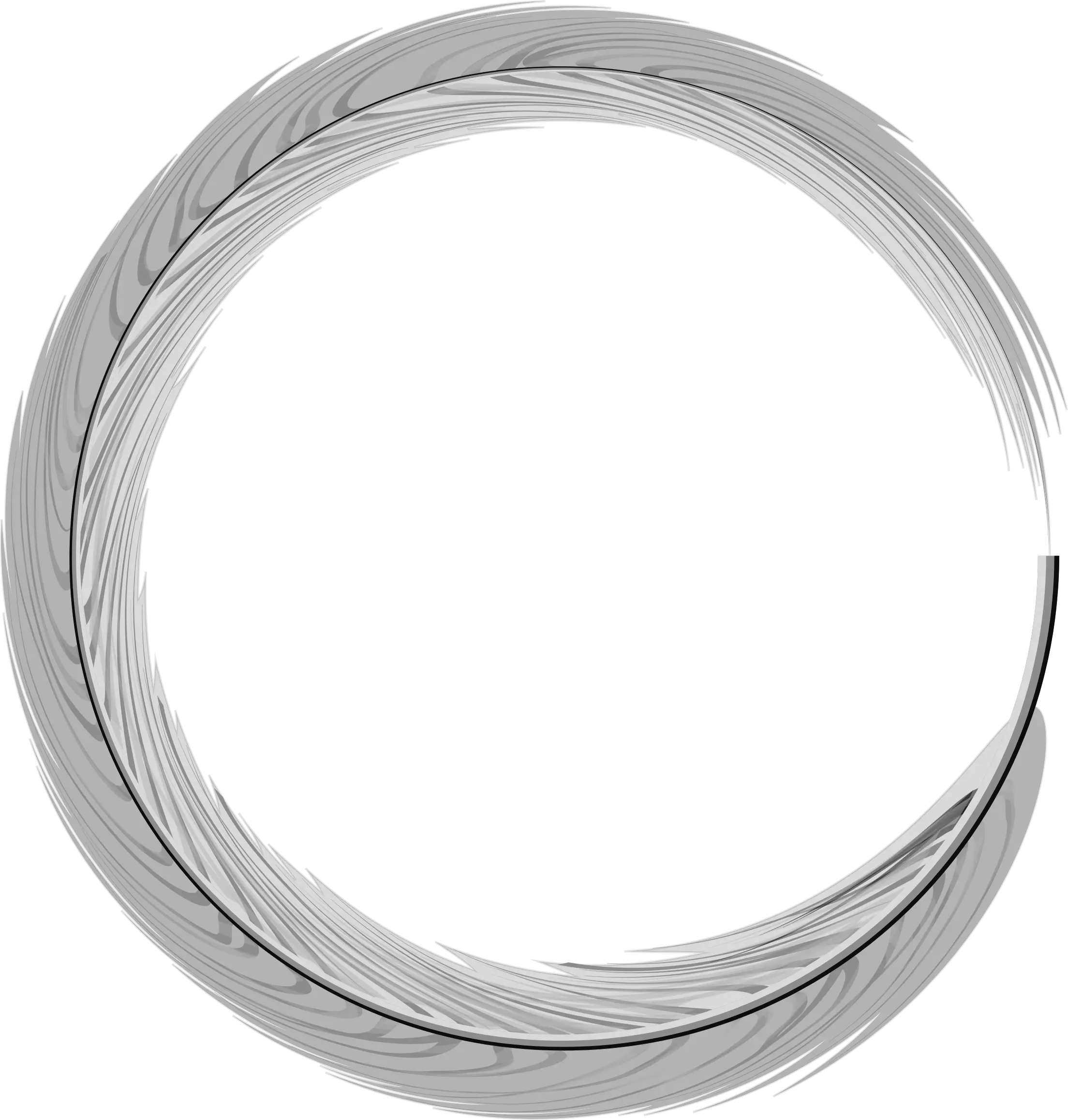 Gray Circular Brushstroke Design