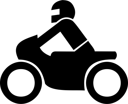 Motorcycle Rider Silhouette Design