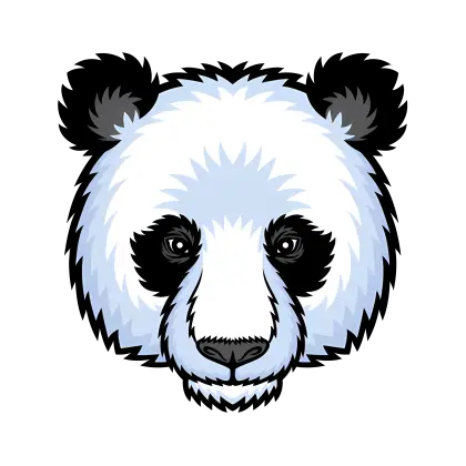 Panda Face Illustration