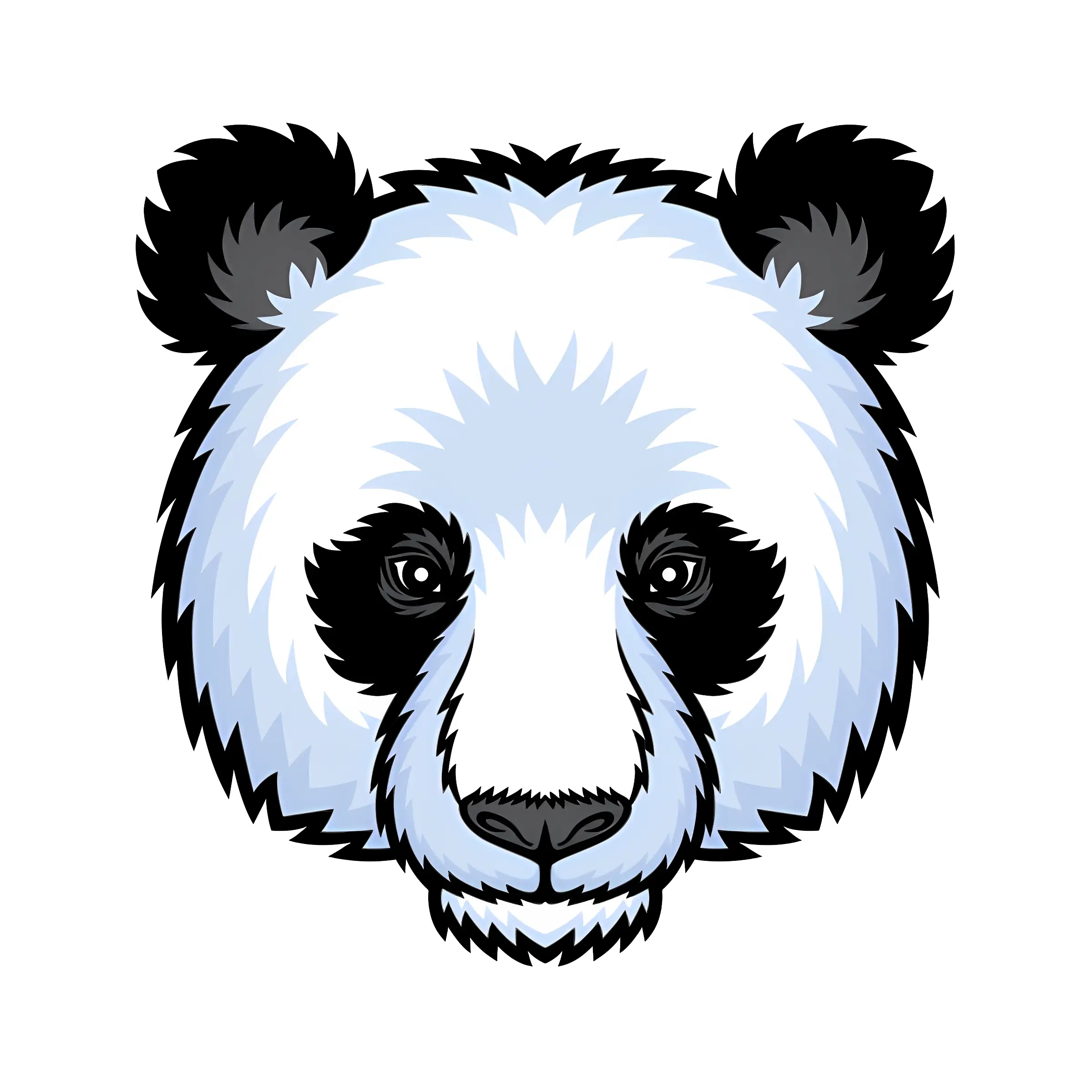 Panda Face Illustration