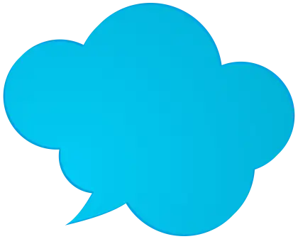 Bright Blue Speech Bubble Icon