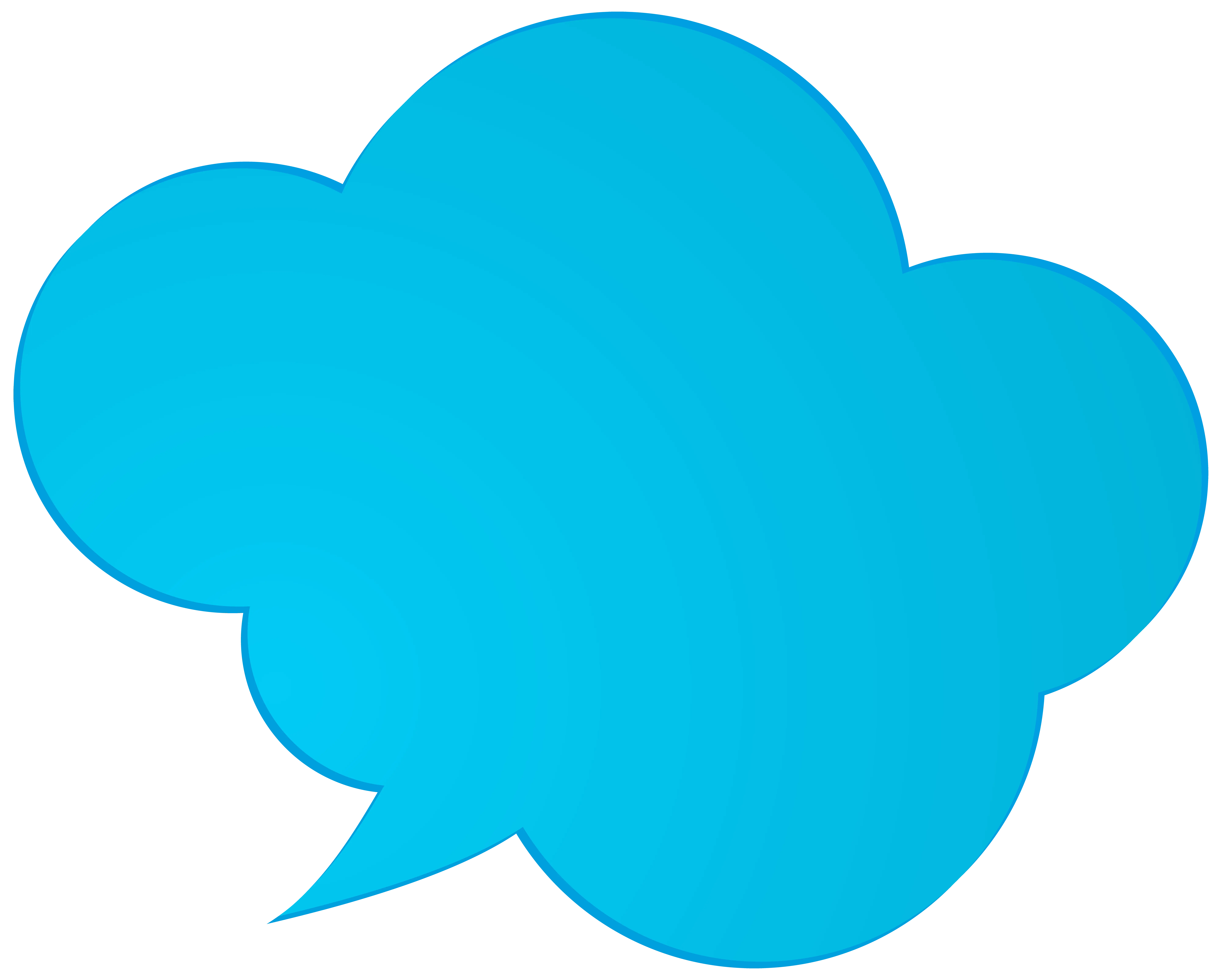 Bright Blue Speech Bubble Icon