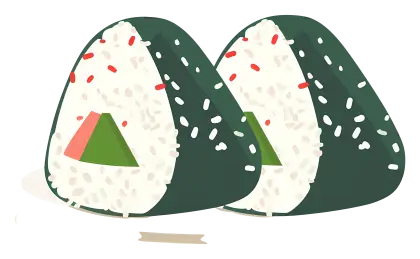 Pair of Onigiri with Filling