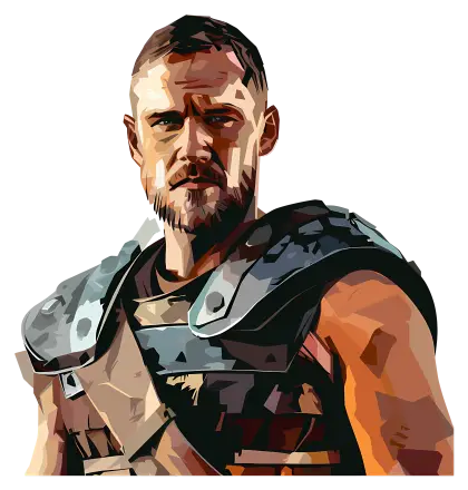 Armored Warrior in Battle Stance