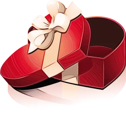 Red Heart-Shaped Gift Box with Ribbon