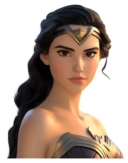 Animated Heroic Woman with Tiara