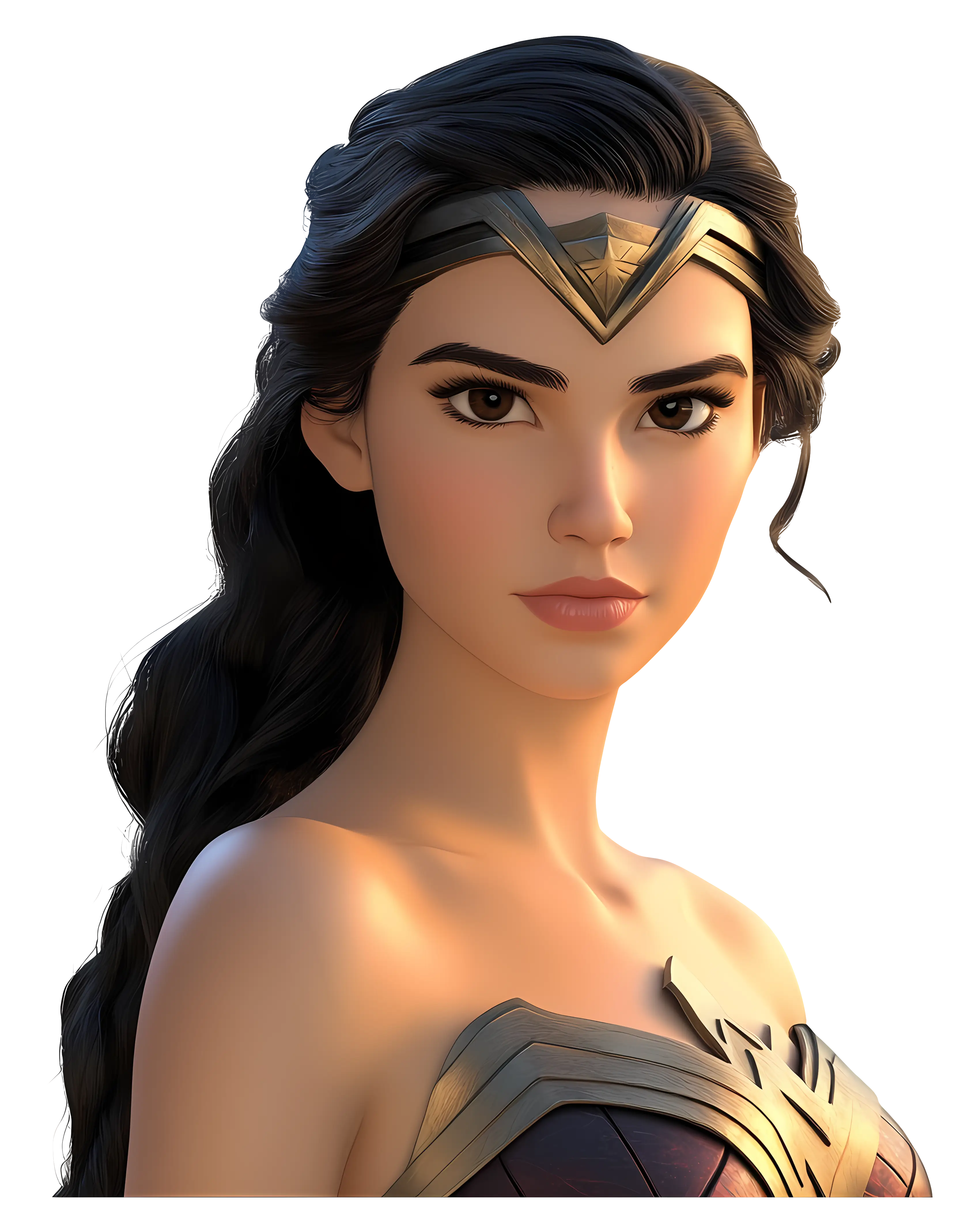 Animated Heroic Woman with Tiara