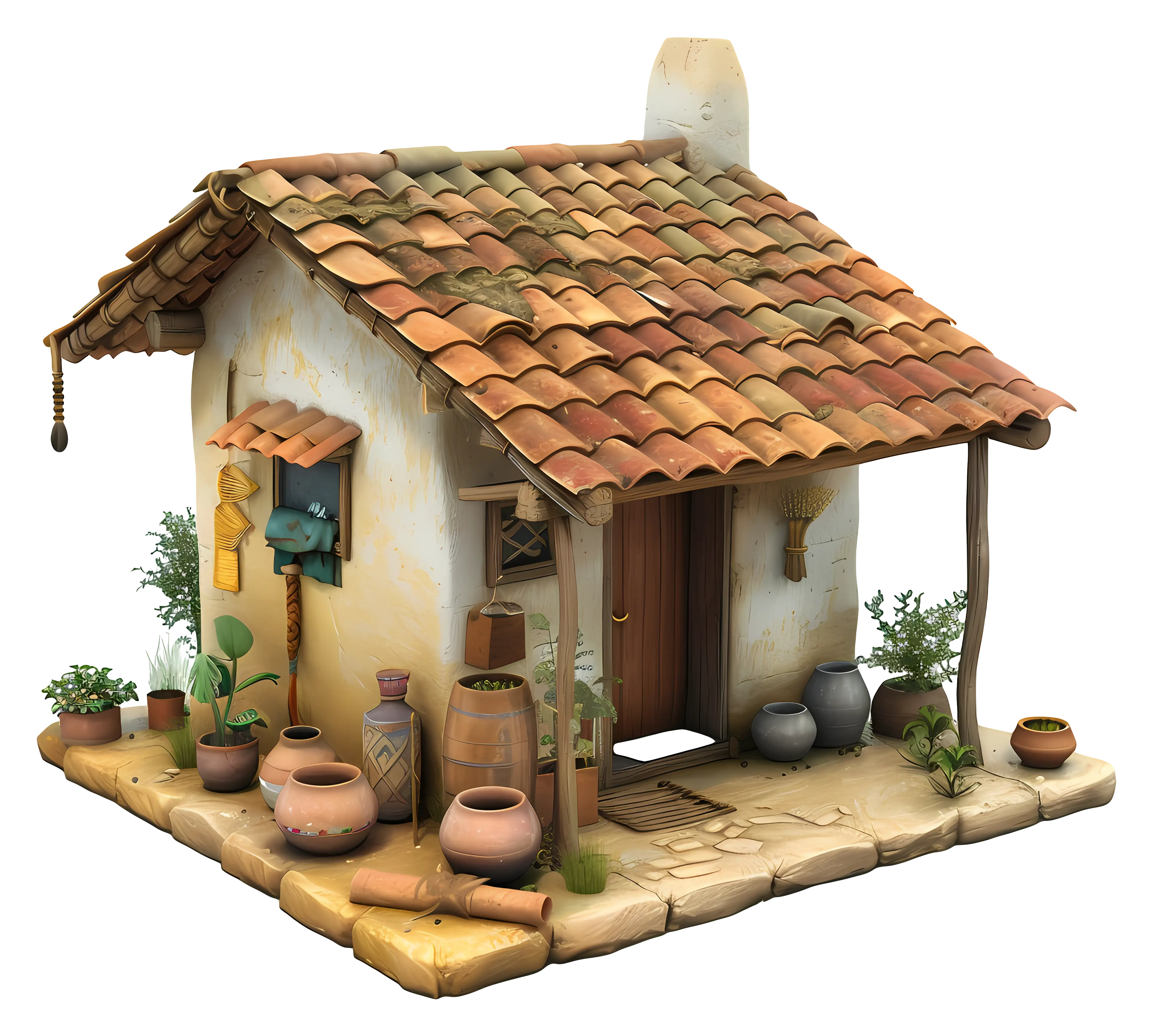 Small Rustic House Illustration