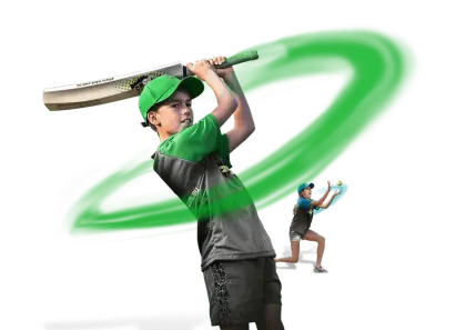 Cricket Player in Action