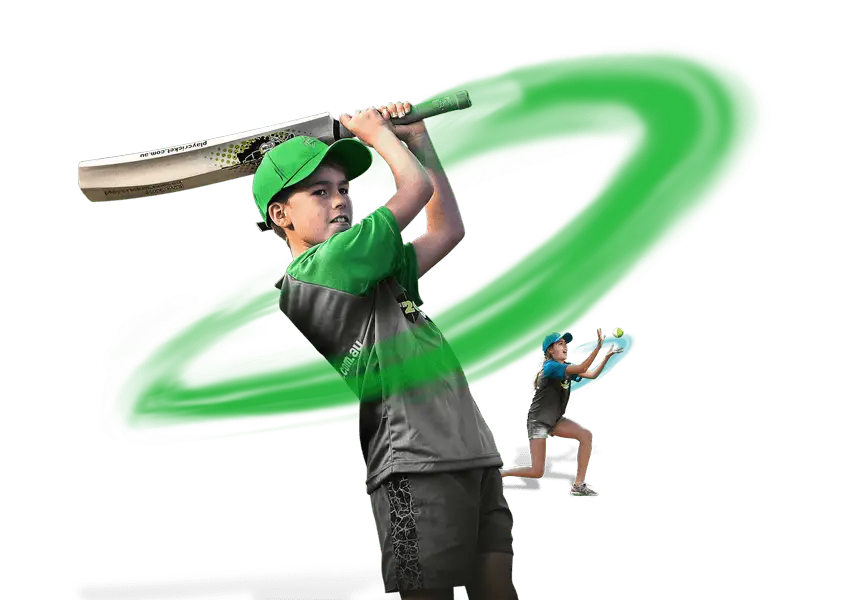 Cricket Player in Action