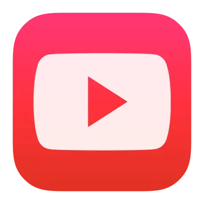 Gradient Red YouTube Play Button Logo