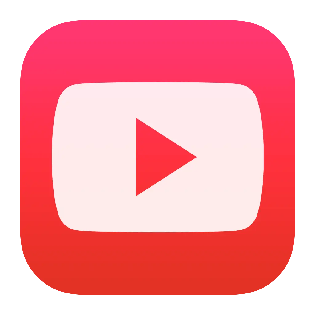 Gradient Red YouTube Play Button Logo