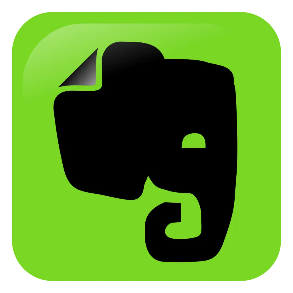 Elephant Head Black Logo on Green Background