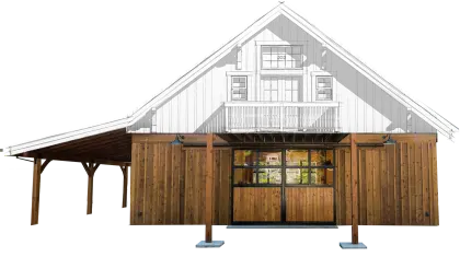 Wooden Barn Building