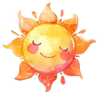 Smiling Sun with Bright Colors