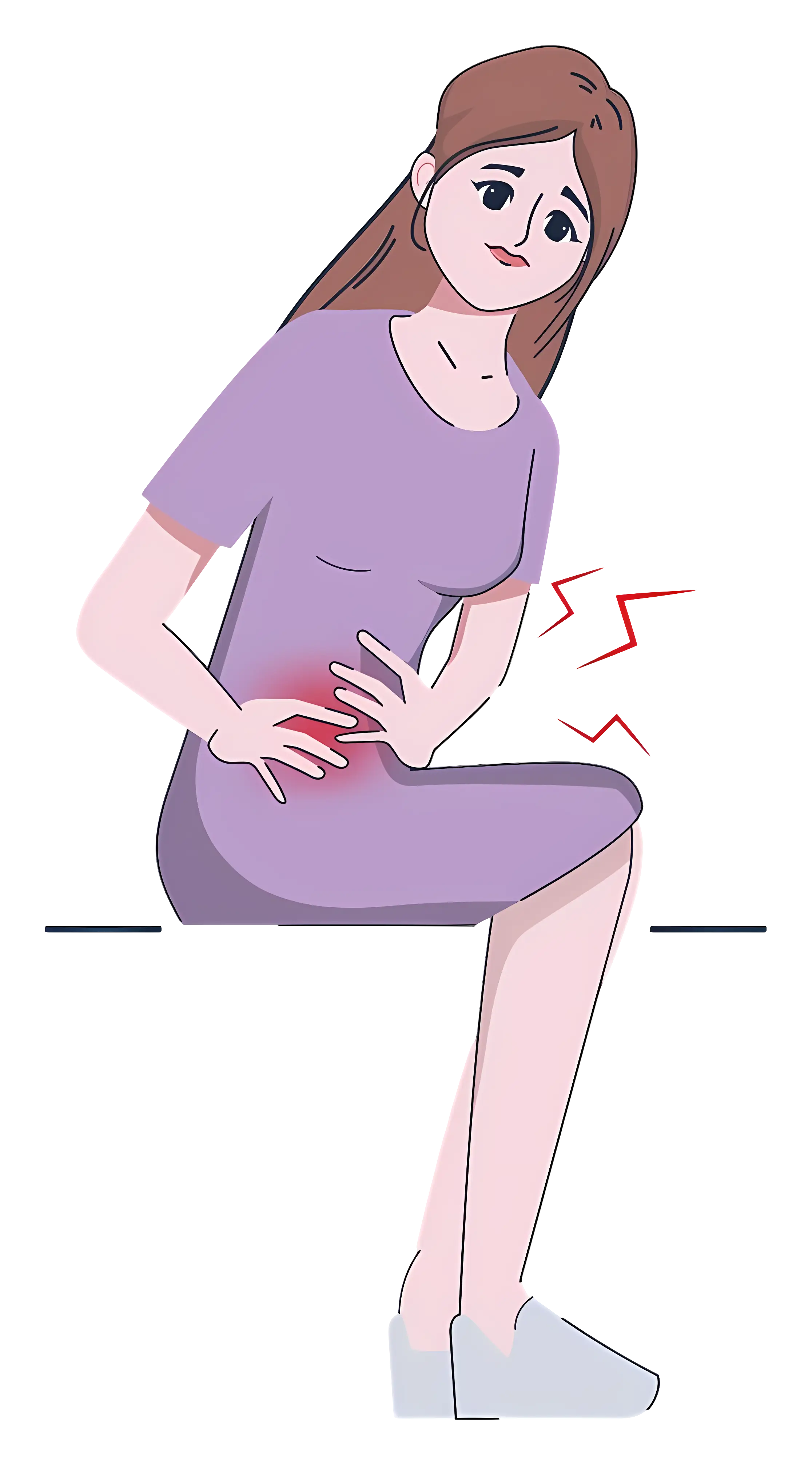 Woman with Stomach Pain