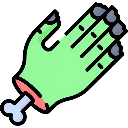 Creepy Green Zombie Hand Illustration