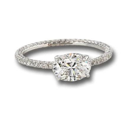 Diamond Ring with Sparkling Gemstone
