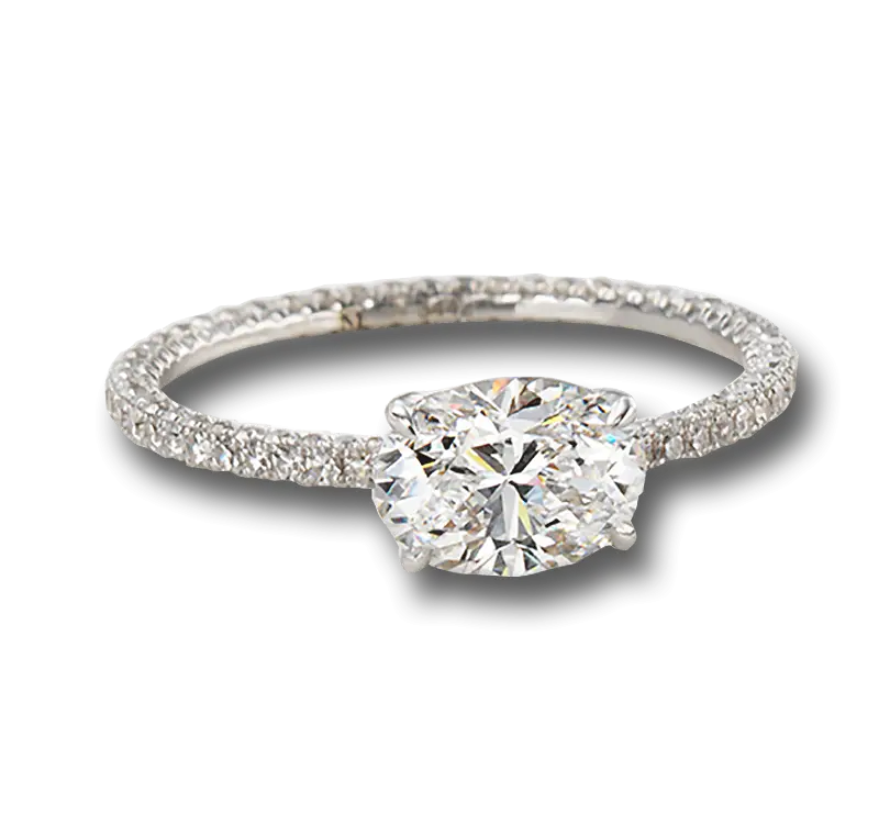 Diamond Ring with Sparkling Gemstone