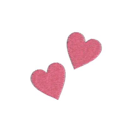 Two Pink Hearts Illustration