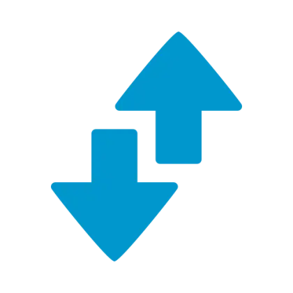 Blue Up and Down Arrows