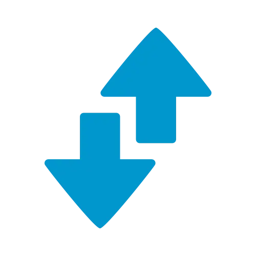 Blue Up and Down Arrows