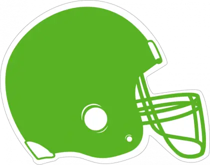 Green Sports Football Helmet