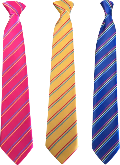 Colorful Striped Neckties for Formal Wear