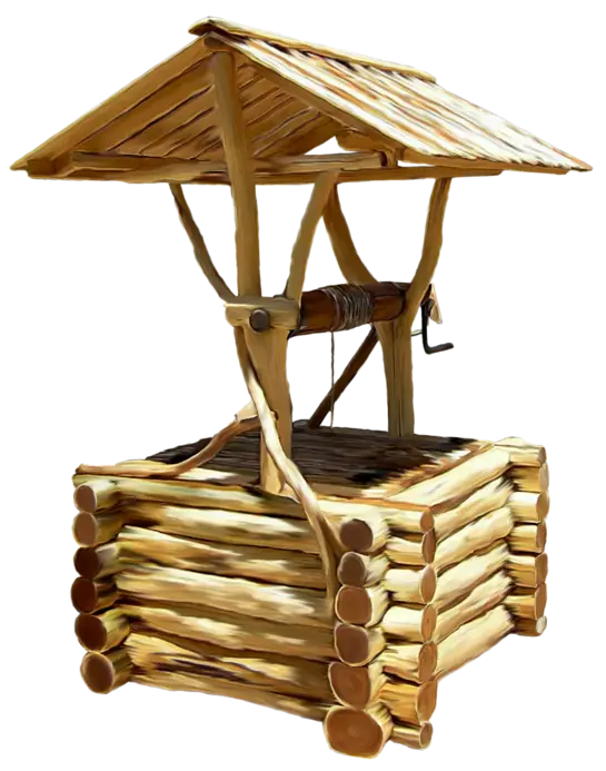 Rustic Wooden Well