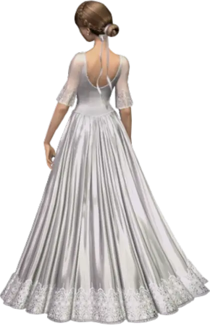 Elegant White Wedding Dress