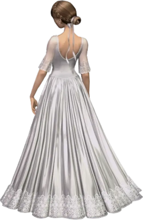 Elegant White Wedding Dress