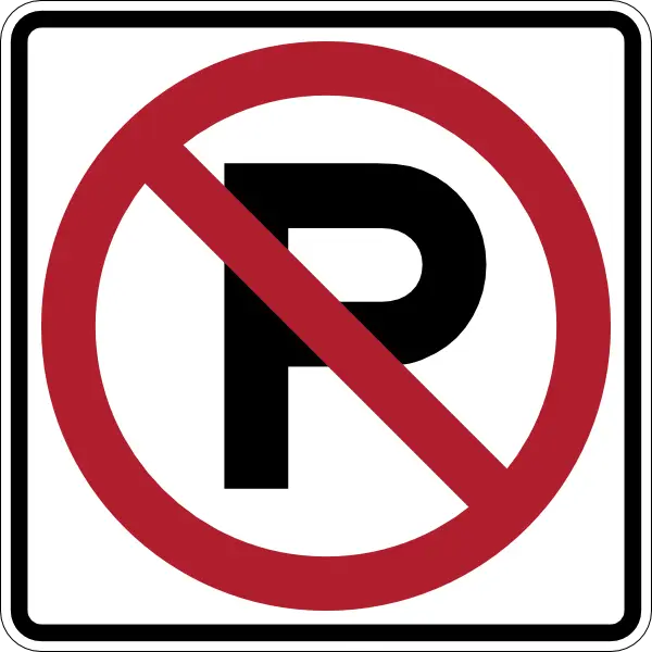 No Parking Sign for Traffic Regulations
