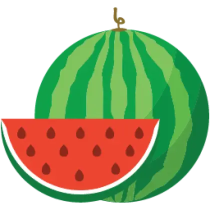 Whole Watermelon With Slice Illustration