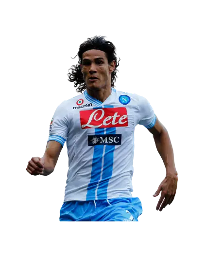 Soccer Player in Napoli Jersey