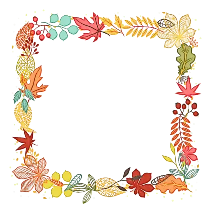 Autumn-Themed Floral Border Design