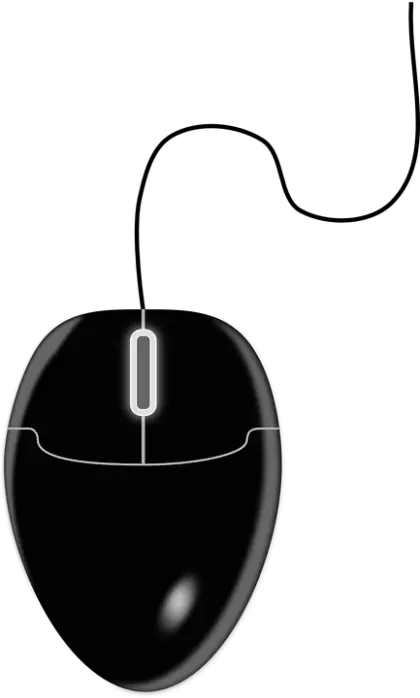 Black Wired Computer Mouse