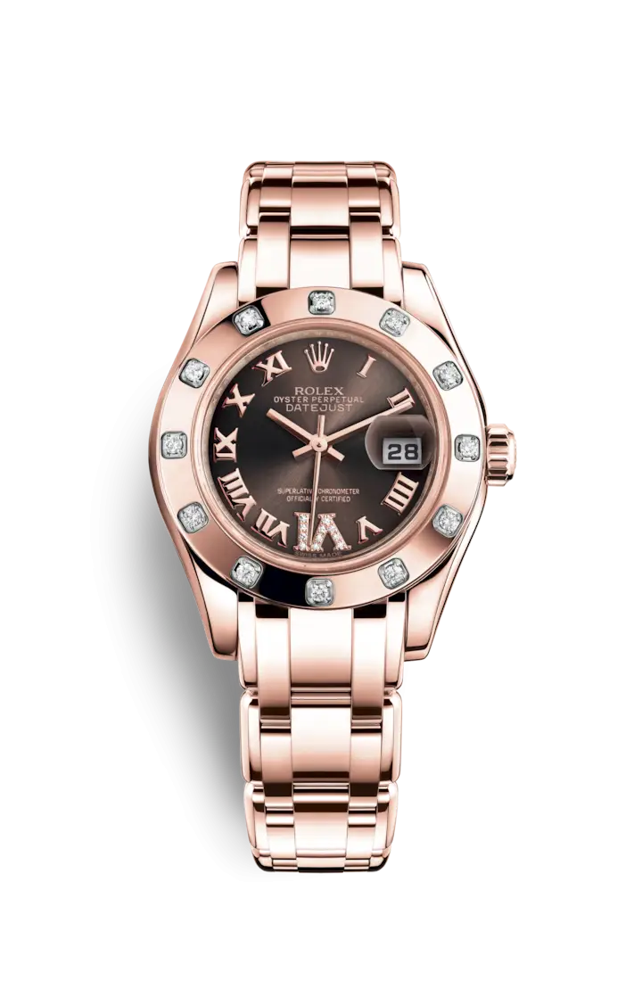 Rose Gold Watch with Diamond Accents