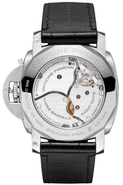Luxury Mechanical Watch Back Design with Leather Strap