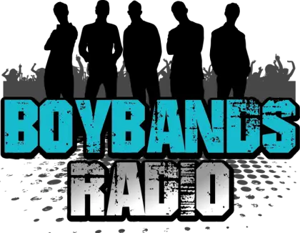 Boybands Radio Logo with Silhouettes