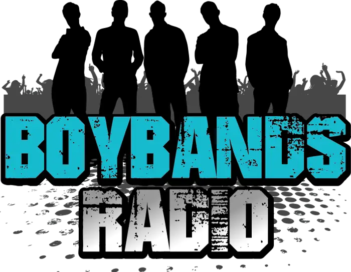 Boybands Radio Logo with Silhouettes
