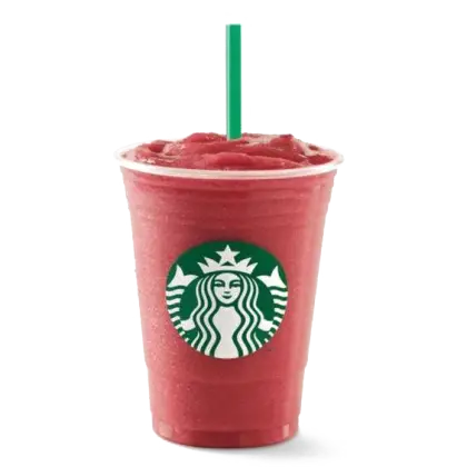 Starbucks Red Frozen Beverage with Straw