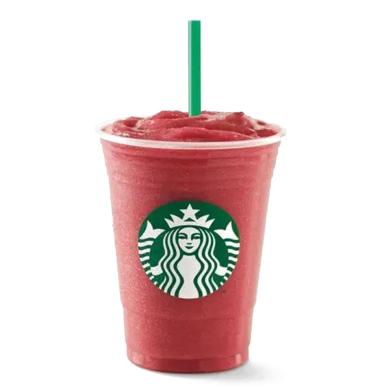 Starbucks Red Frozen Beverage with Straw