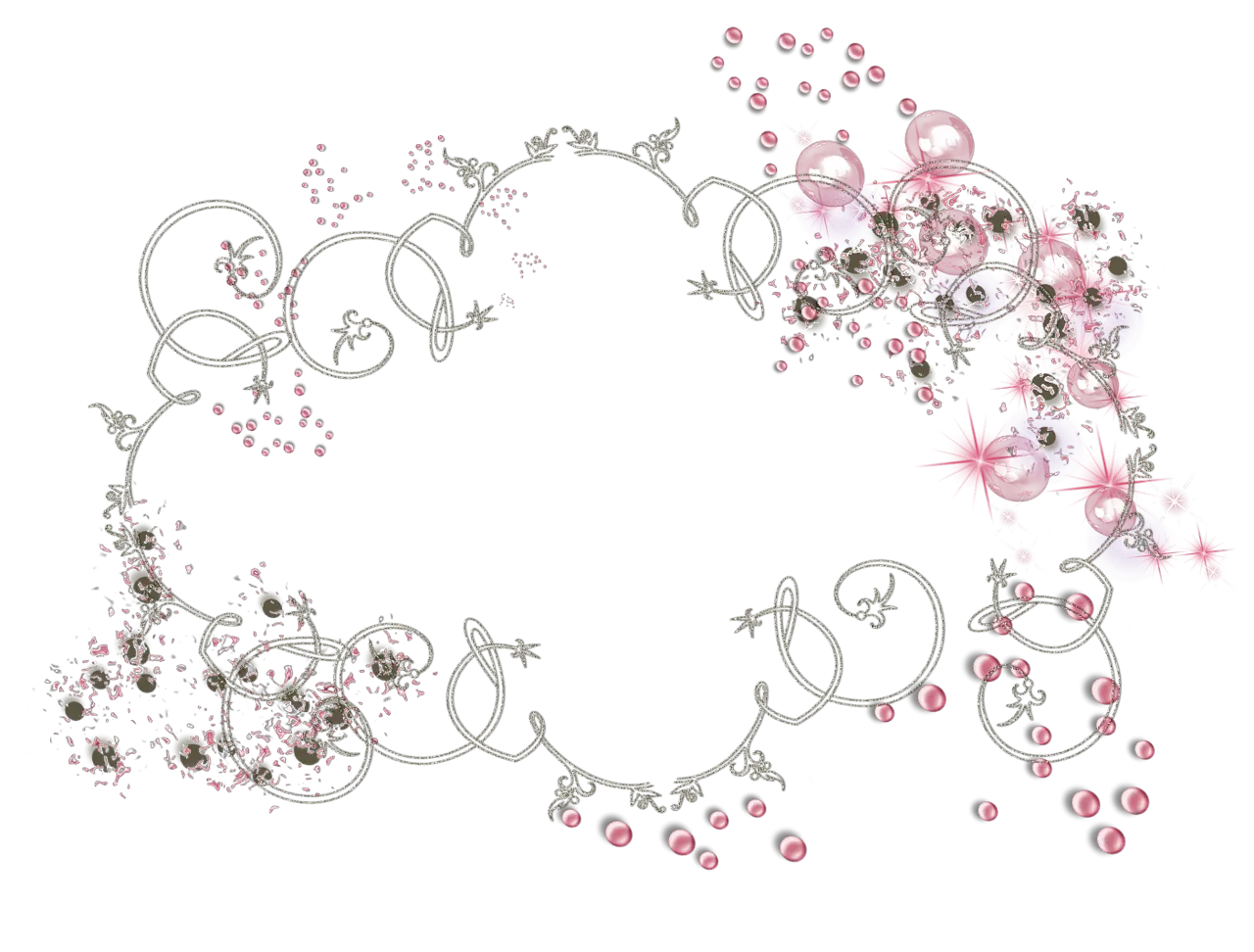Floral Decorative Frame with Elegant Patterns